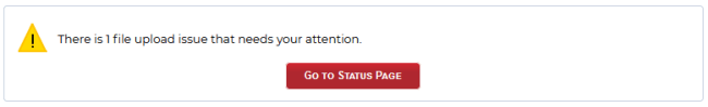one file upload issue that needs your attention
